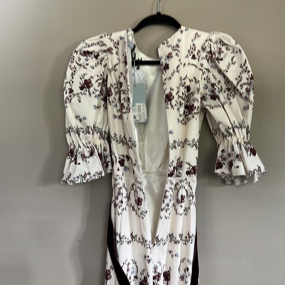 ANTONIO MELANI x NICOLA BATHIE EMILIA FLORAL PRINT DROP WAIST DRESS. - Picture 9 of 14